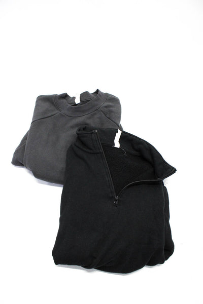 Bella + Canvas Womens Scoop Neck Cotton Sweater Jacket Gray Black Size S Lot 2