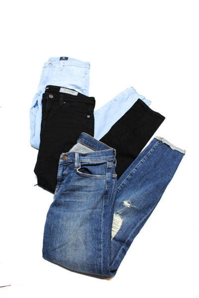 J Brand Adriano Goldschmied Womens Capri Legging Jeans Blue Black Size 24 Lot 3