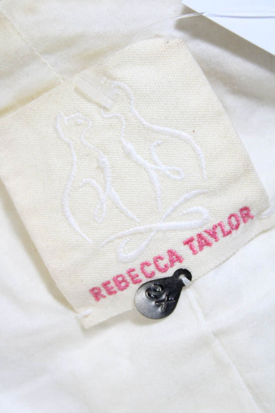Rebecca Taylor Women's Zipper Detail Sleeveless Vest Beige XS