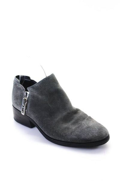 3.1 Phillip Lim Womens Zipped Round Toe Ankle Booties Gray Size EUR37