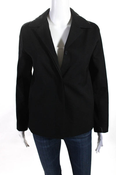 Poleci Women's Basic Collared Jacket Black Size 4