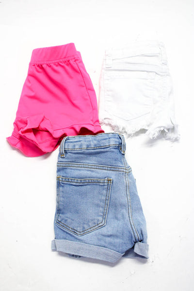 Rock Candy Zara Childrens Girls Denim Ruffle Shorts Size 5 7 XS Lot 3