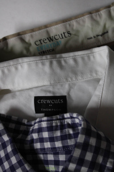 Crewcuts Childrens Boys Button Up Shirt Khaki Pants Size 8 12 16 Lot 3