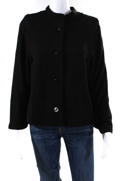 Velvet by Graham & Spencer Womens Solid Four Button Poncho Black Size Small