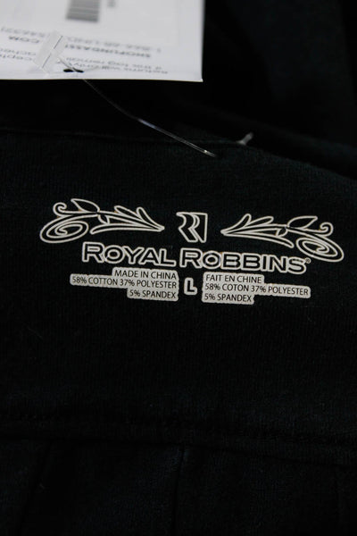 Royal Robbins Womens Cowl Neck Full Zip Jersey Jacket Black Size Large
