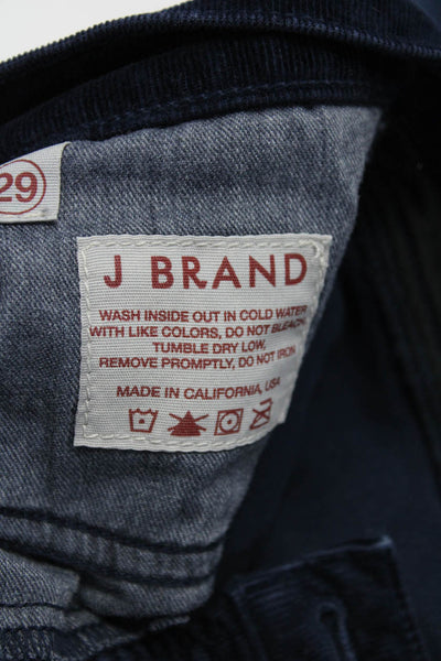 J Brand Womens Solid Medium Wash Corduroy Cotton Jeans Blue Size 28/29 Lot 2