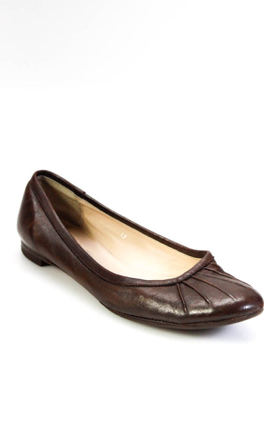 NDC. Made By Hand Women's Leather Ballet Flats Brown Size 37