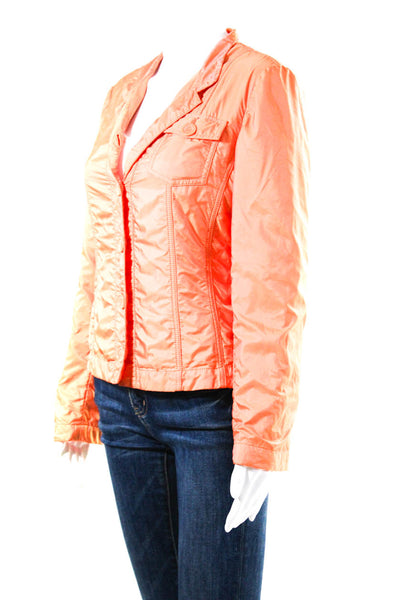 Armani Collezioni Women's Lightweight Button Up Jacket Orange Size 6