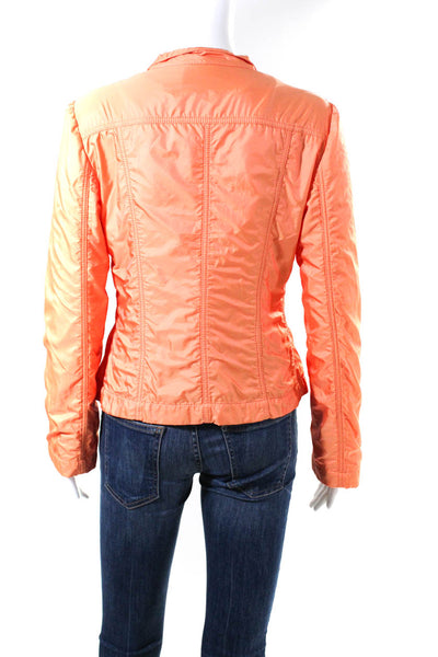 Armani Collezioni Women's Lightweight Button Up Jacket Orange Size 6