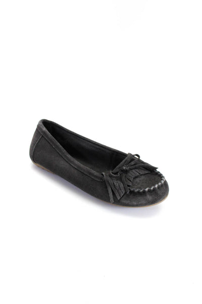 Minnetonka Women's Round Toe Tassel loafer Heather Gray Size 8.5