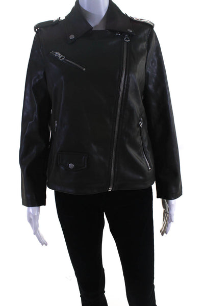 Scoop Women's Faux Leather Moto Jacket 
