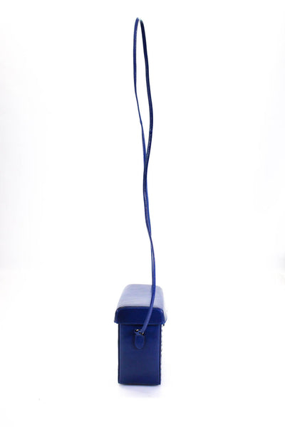 Susan Gail Women's Magnetic Closure Leather Crossbody Bag Blue