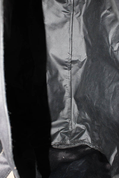Falchi Women's Embroidered Logo Zip Duffle Bag Black