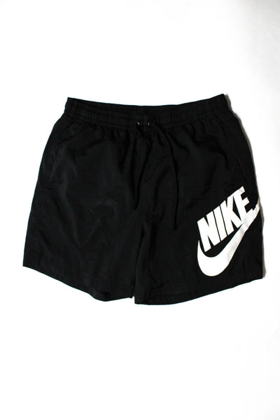 Nike Men's Drawstring lined Front Logo Short Black Size L Lot 2