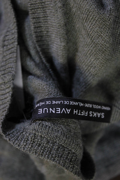 Saks Fifth Avenue Men's Crewneck Long Sleeves Sweater Green Size L