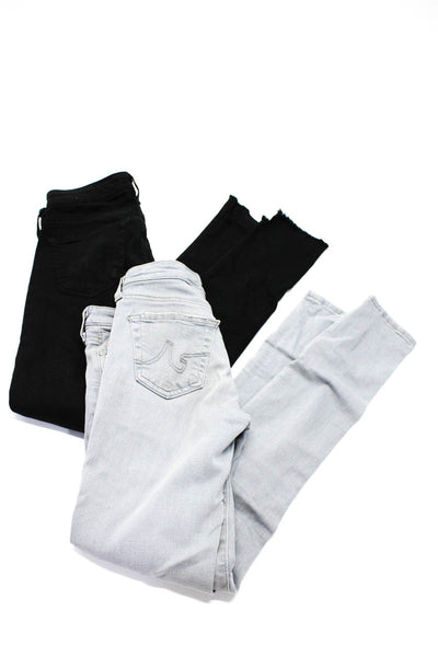 AG Adriano Goldschmied Girls Cotton Distress Skinny Jeans Black Size EUR24 Lot 2