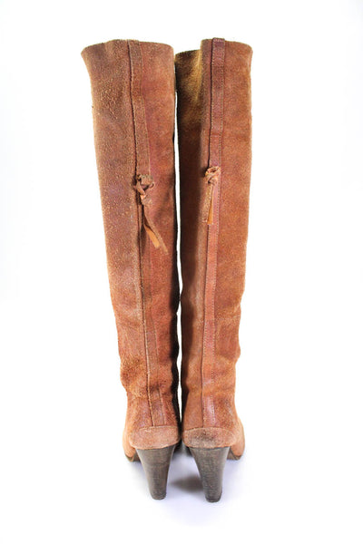 Humanoid Women's Suede Knee High Boots Brown Size 39