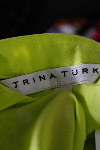 Trina Turk Womens Green Gathered Top Size 14 15800702