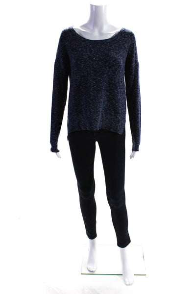 Rag & Bone Women's Crewneck Long Sleeves Knit Sweater Blouse Blue Black XS Lot 2