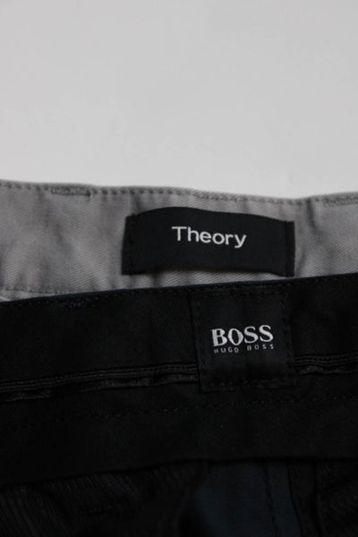 Theory Boss Hugo Boss Womens Solid Casual Dress Pants Gray Black Size 30 Lot 2