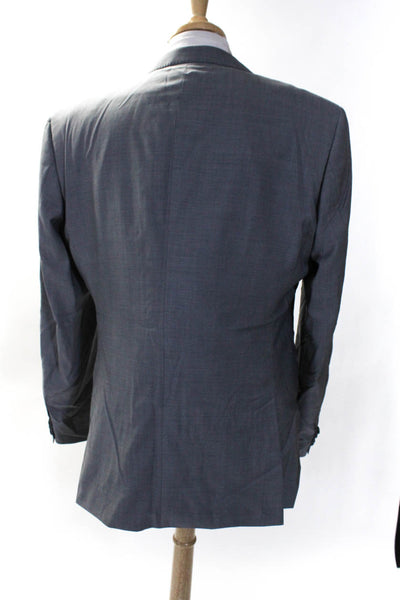 BOSS Men's Two Button Cotton Blazer Jacket Gray Size L