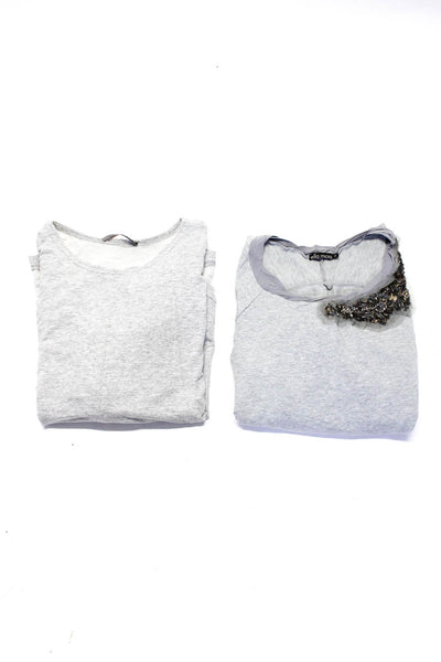 Ella Moss Generation Love Womens Beaded Knit Sleeve Sweater Gray Size M Lot 2