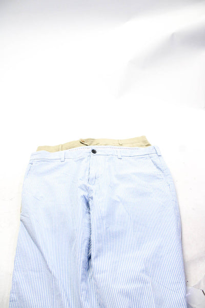 Brooks Brothers Red Fleece Men's Casual Pants Blue Beige Size 36 38 Lot 2
