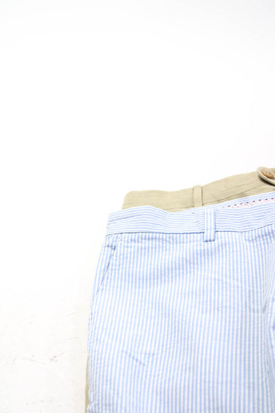 Brooks Brothers Red Fleece Men's Casual Pants Blue Beige Size 36 38 Lot 2