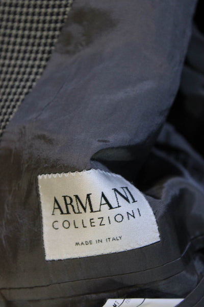 Armani Collezioni Men's Wool Stripped Blazer Black Size 46