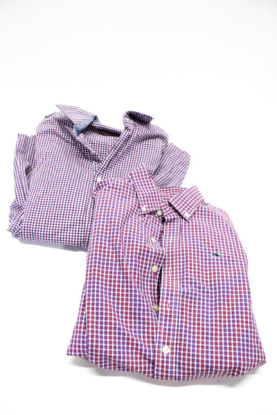 Michael Kors Vineyard Vines Boys Button Up Shirts Red Size L 16 Lot 2