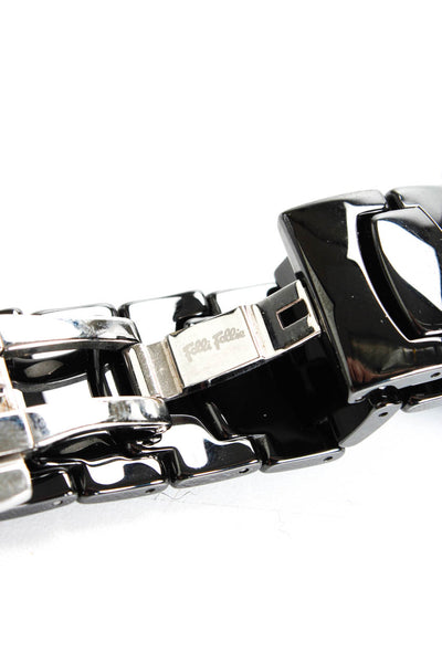 Folli Follie Men's Chain Link Black Stainless Steel 42mm Round Face Watch