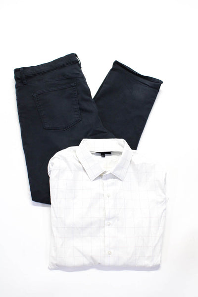 J Brand Bonobos Mens Solid Straight Leg Casual Pants Shirt Black Size 36/L Lot 2