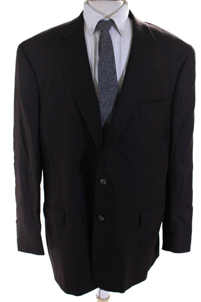 Michael Michael Kors Mens Brown Wool Two Button Long Sleeve Blazer Size 40