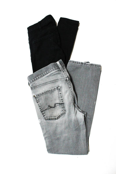 7 For All Mankind Current/Elliot Womens Jeans Pants Black Size 32 25 Lot 2