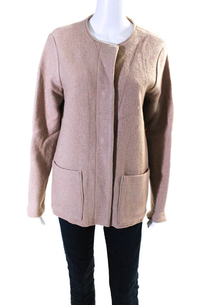 Tahari Women's Wool Button Up Blazer Jacket Brown Size M