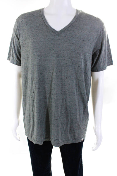 AG Adriano Goldschmied Mens V Neck Tee Shirt Gray Cotton Size Extra Large