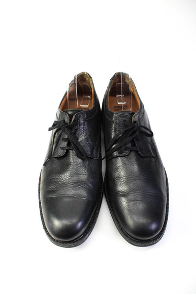 Johnston & Murphy Mens Leather Oxford Shoes Black Size 10 Medium