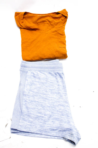 Rag & Bone Madewell Womens Shorts Tee Shirt Blue Brown Size Extra