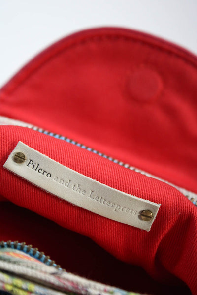 Pilcro and the Letterpress Anthropologie Womens Clutch Handbag White