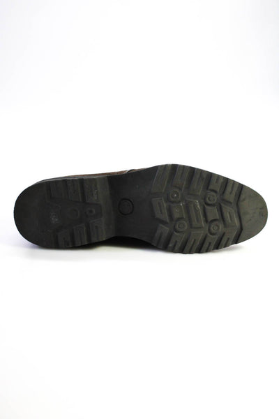 Designer Mens Suede Lace Up Chukka Boots Dark Brown Size 11.5