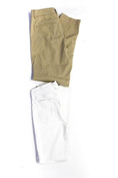 Vince J Brand Womens Mid Rise Skinny Khaki Pants Jeans Tan White Size 6 28 Lot 2