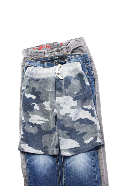 Crewcuts Joes Boys Camouflage Solid Shorts Pants Gray White Blue Size 7 Lot 3