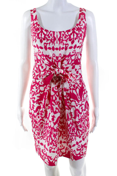 Cynthia Cynthia Steffe Womens Abstract Sleeveless Scoop Neck Dress Pink Size 8