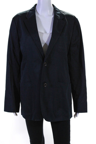 Ted Baker Women's Long Sleeves Lined Two Button Blazer Navy Blue Size 4