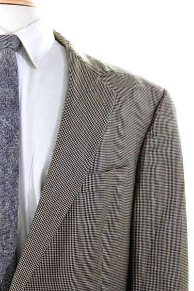 Brooks Brothers Men' Collar Long Sleeves Lined Jacket Plaid Size 46