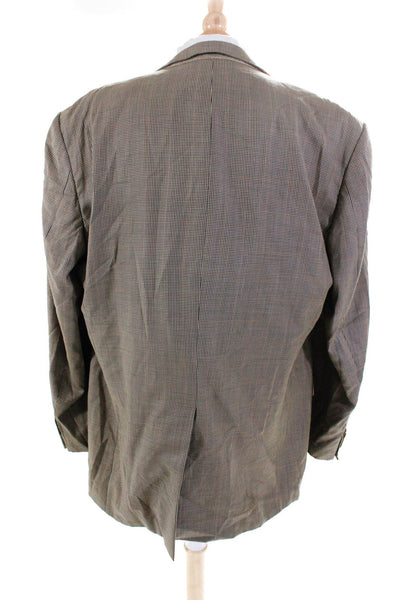 Brooks Brothers Men' Collar Long Sleeves Lined Jacket Plaid Size 46