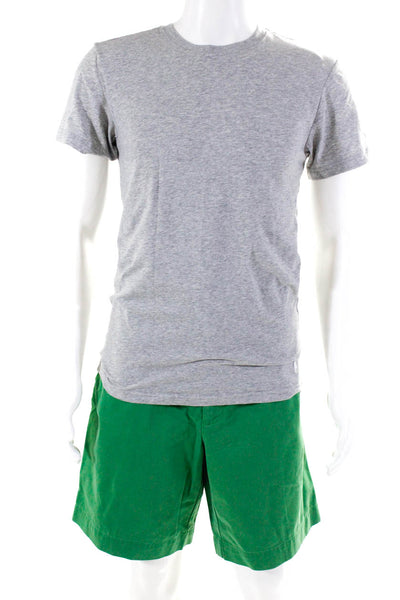 Polo Ralph Lauren Mens Cotton Short Sleeve T-Shirt Shorts Gray Size 38 M Lot 2