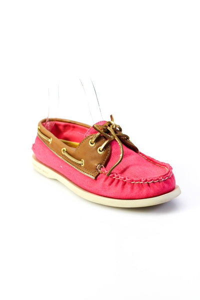 Milly For Sperry Top-Sider Womens Solid Mocassin Sneaker Style Flats Pink Size 7