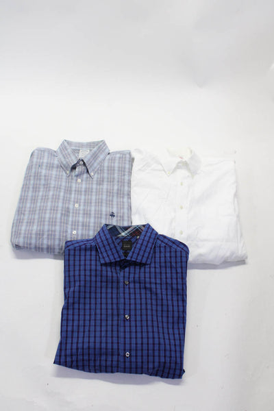 Brooks Brothers Black Saks Fifth Avenue Mens Shirts Blue White Size XL 16 Lot 3