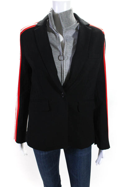 Central Park West Men's Long Sleeve Collared One Button Blazer Black Size S